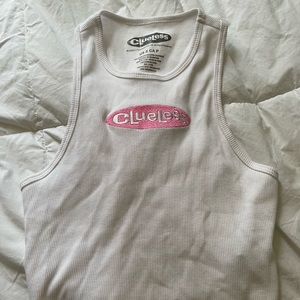 Forever 21 Clueless Cropped Racerback Tank Top